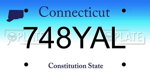 748YAL Connecticut License Plate