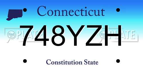 748YZH Connecticut License Plate