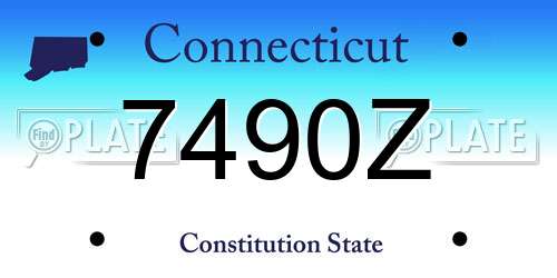 7490Z Connecticut License Plate