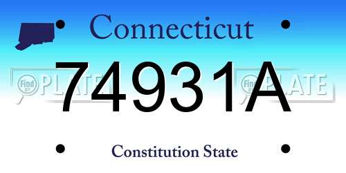 74931A Connecticut License Plate