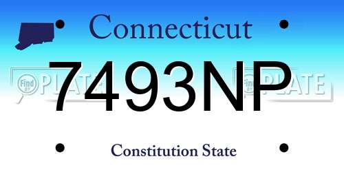 7493NP Connecticut License Plate