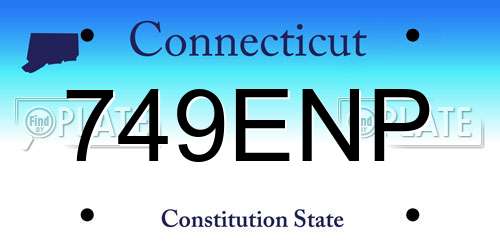 749ENP Connecticut License Plate