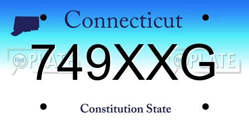 749XXG Connecticut License Plate