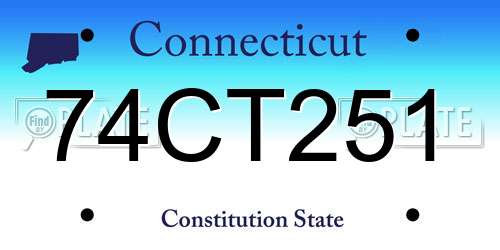 74CT251 Connecticut License Plate