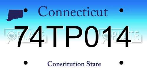 74TP014 Connecticut License Plate