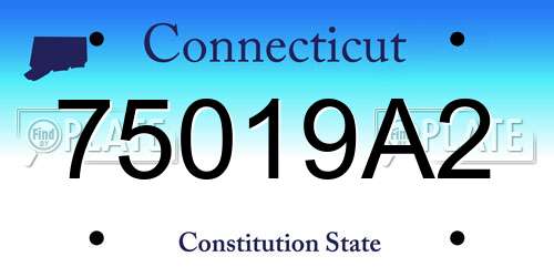 75019A2 Connecticut License Plate
