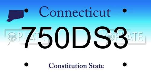 750DS3 Connecticut License Plate