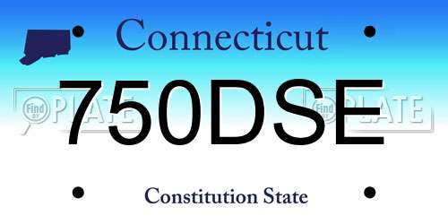 750DSE Connecticut License Plate