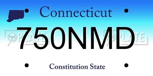 750NMD Connecticut License Plate