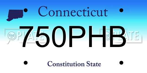 750PHB Connecticut License Plate