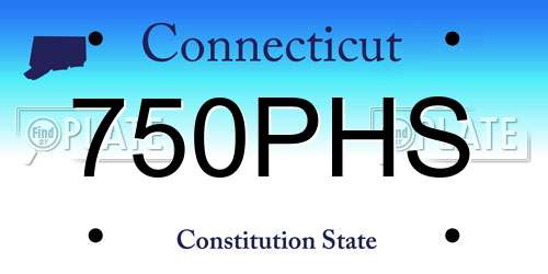 750PHS Connecticut License Plate