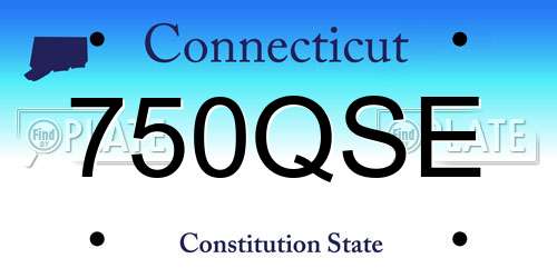 750QSE Connecticut License Plate