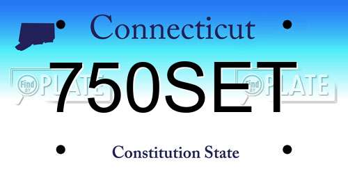 750SET Connecticut License Plate