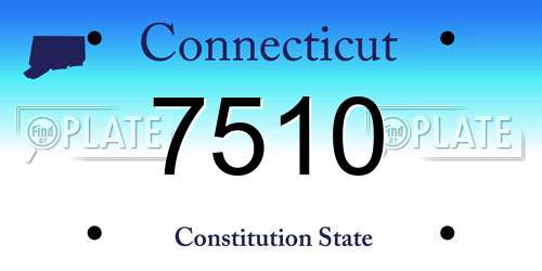 7510 Connecticut License Plate