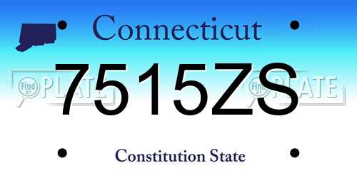 7515ZS Connecticut License Plate
