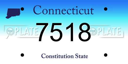 7518 Connecticut License Plate