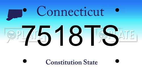 7518TS Connecticut License Plate