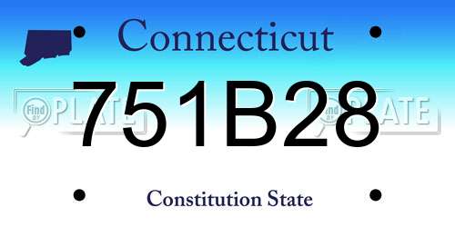 751B28 Connecticut License Plate