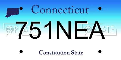 751NEA Connecticut License Plate