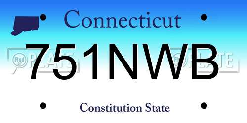 751NWB Connecticut License Plate