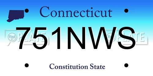 751NWS Connecticut License Plate