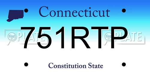 751RTP Connecticut License Plate