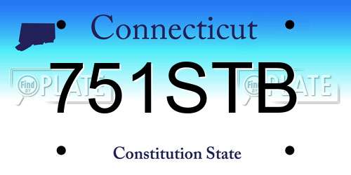 751STB Connecticut License Plate