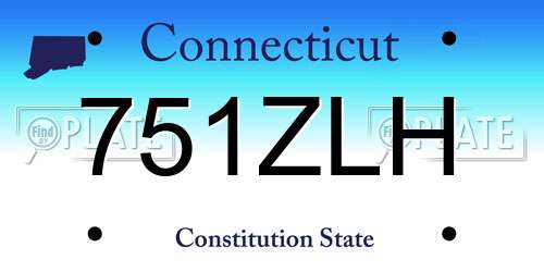 751ZLH Connecticut License Plate