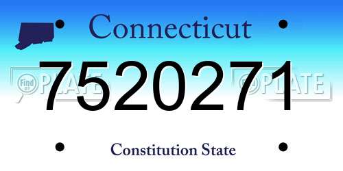 7520271 Connecticut License Plate