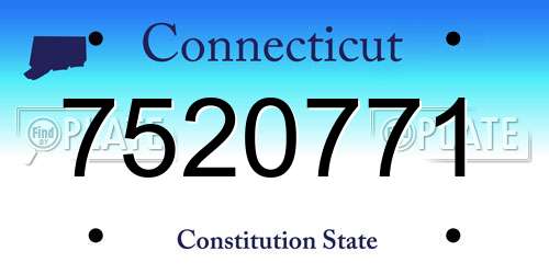 7520771 Connecticut License Plate