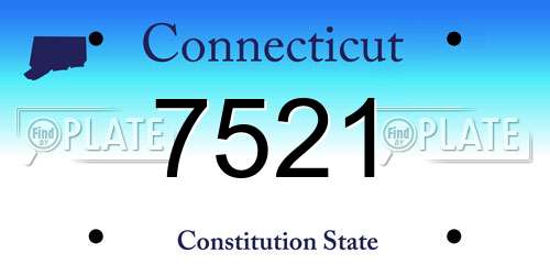 7521 Connecticut License Plate