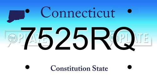7525RQ Connecticut License Plate