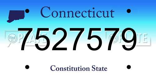 7527579 Connecticut License Plate