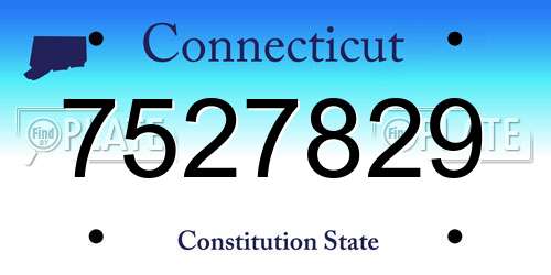 7527829 Connecticut License Plate