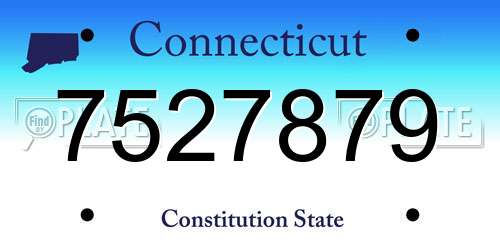 7527879 Connecticut License Plate