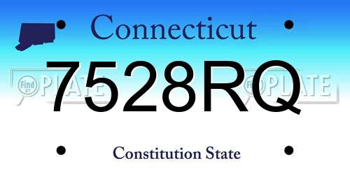 7528RQ Connecticut License Plate