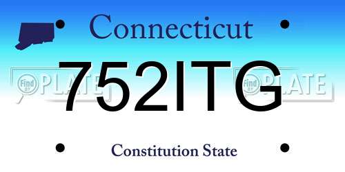 752ITG Connecticut License Plate