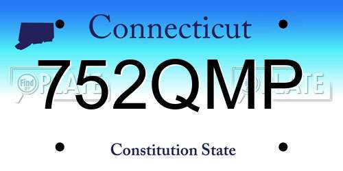 752QMP Connecticut License Plate
