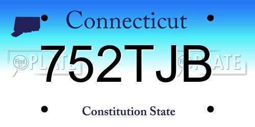 752TJB Connecticut License Plate