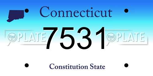 7531 Connecticut License Plate