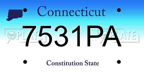 7531PA Connecticut License Plate