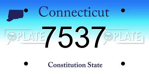 7537 Connecticut License Plate