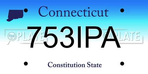753IPA Connecticut License Plate