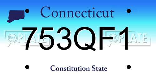 753QF1 Connecticut License Plate