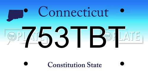 753TBT Connecticut License Plate