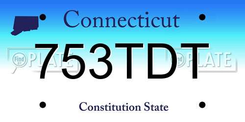 753TDT Connecticut License Plate