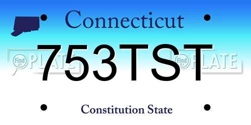 753TST Connecticut License Plate