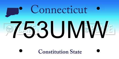 753UMW Connecticut License Plate