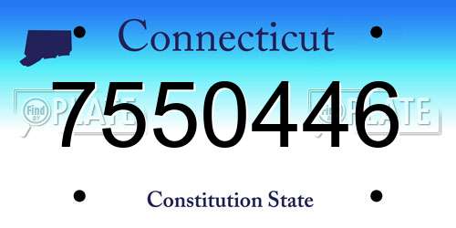 7550446 Connecticut License Plate