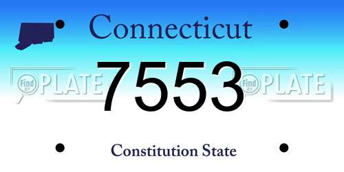 7553 Connecticut License Plate